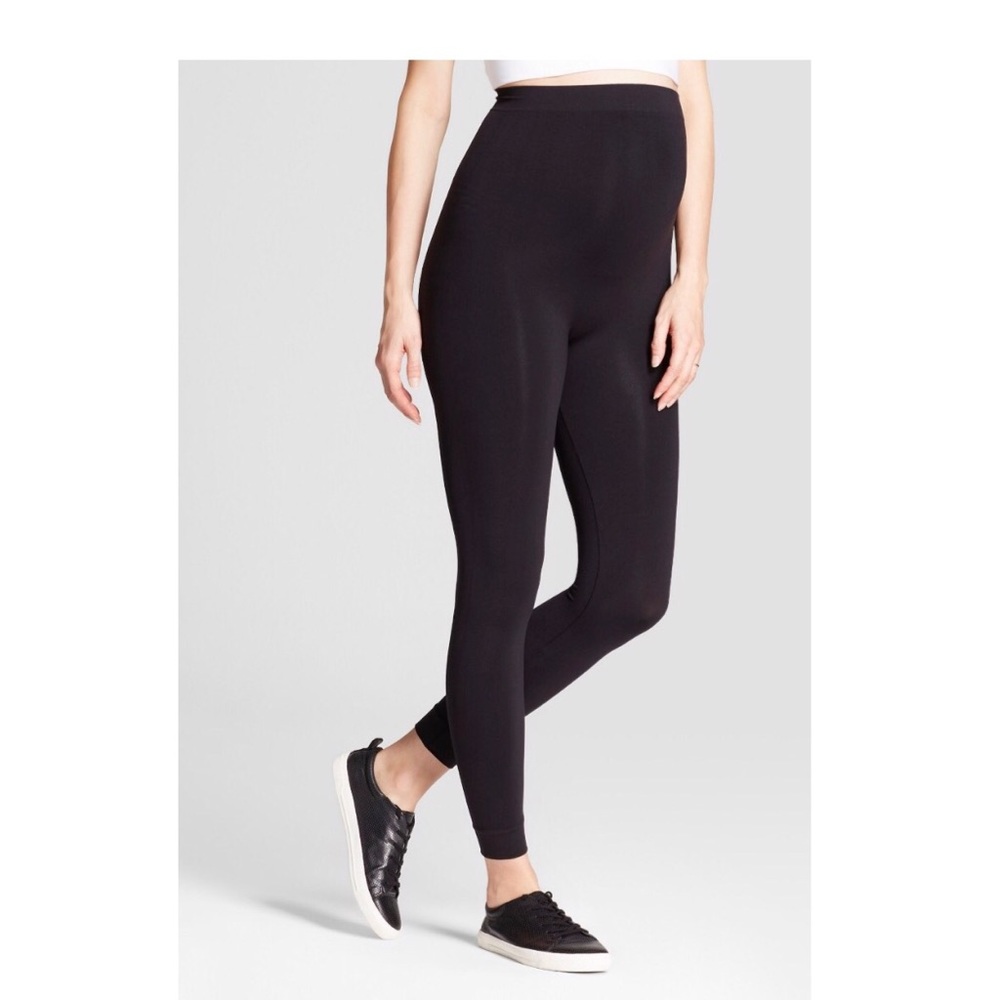 BLACK ISABEL MATERNITY OVER BELLY LEGGINGS